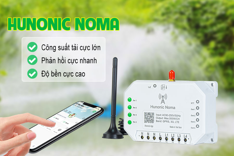 Thiết Bị Nhà Smart Home – Sản Phẩm Chính Hãng Từ Hunonic 10 Công tắc Noma, Điều khiển từ xa qua điện thoại dùng Sim - HUNONIC HCM