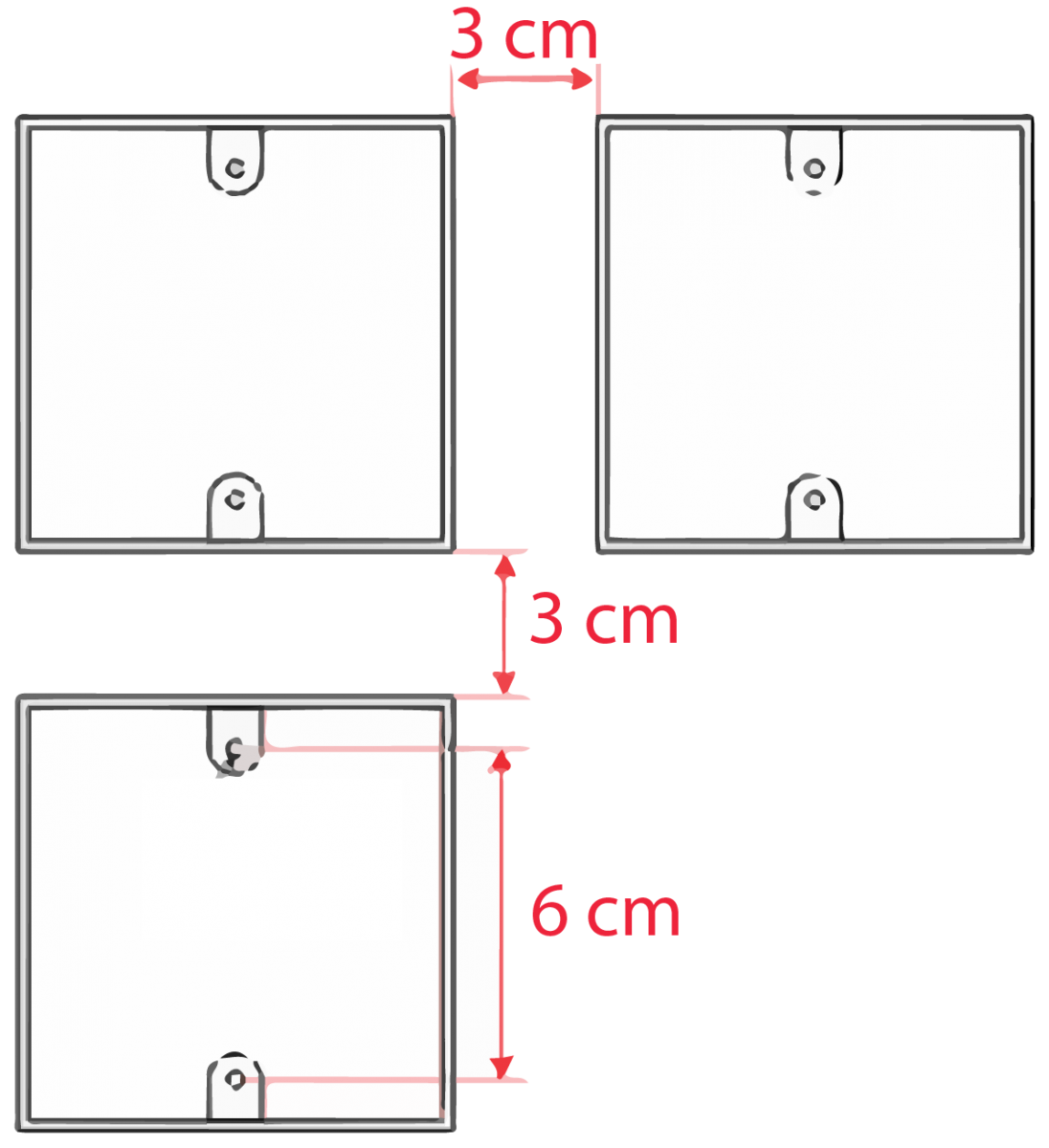 Lưu ý: Kích thước đế âm tường khi lắp đặt công tắc Lumi