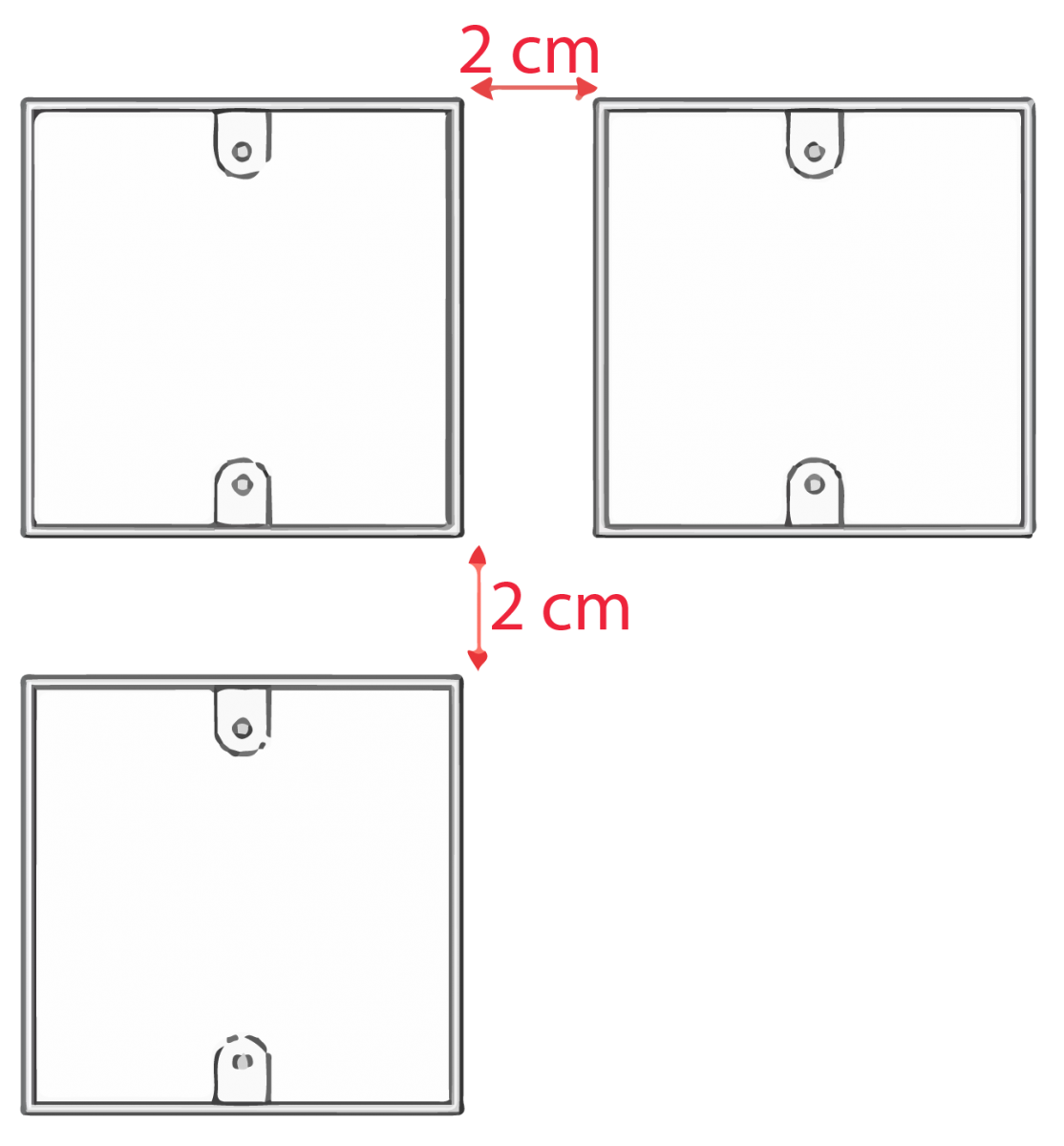 Lưu ý: Kích thước đế âm tường khi lắp đặt công tắc Lumi
